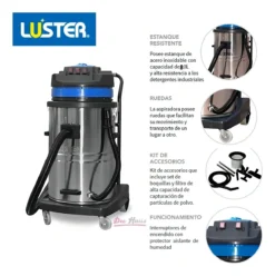 Aspiradora Industrial De Tacho Luster Blue 585 80l - imagen 2