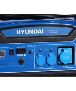 Alternative view of Generador a gasolina Hyundai 82HYG7750E 5/5,5 kW con ruedas