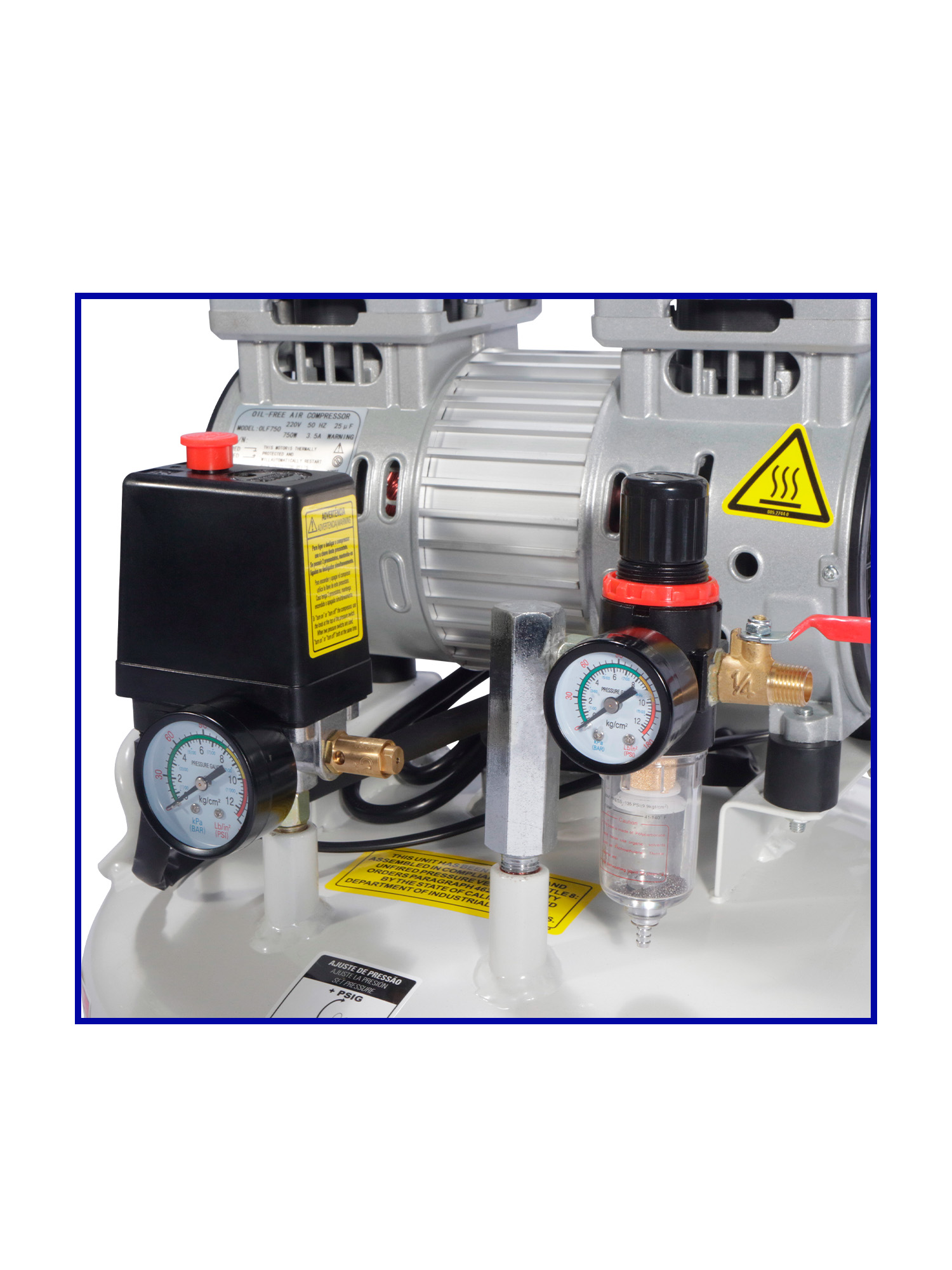 Compresor dental libre de aceite Schulz CSD-5.1 1 HP 26 L 8 bar - imagen 2