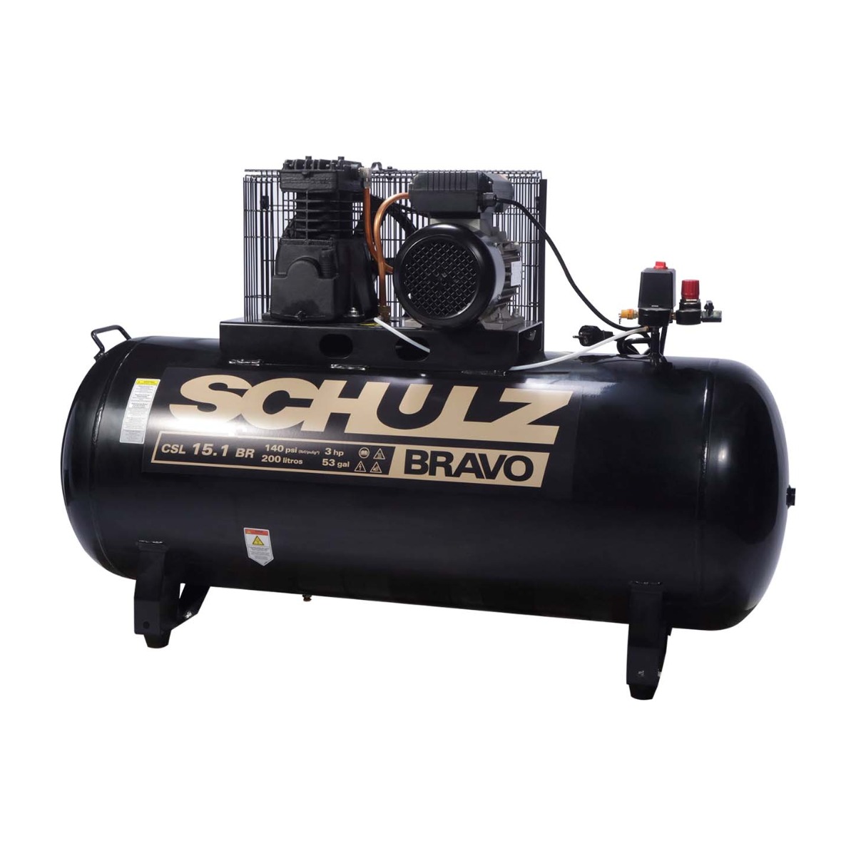 Compresor de aire Schulz CSL-15.1 3 HP 200 L 9,7 bar 15 CFM