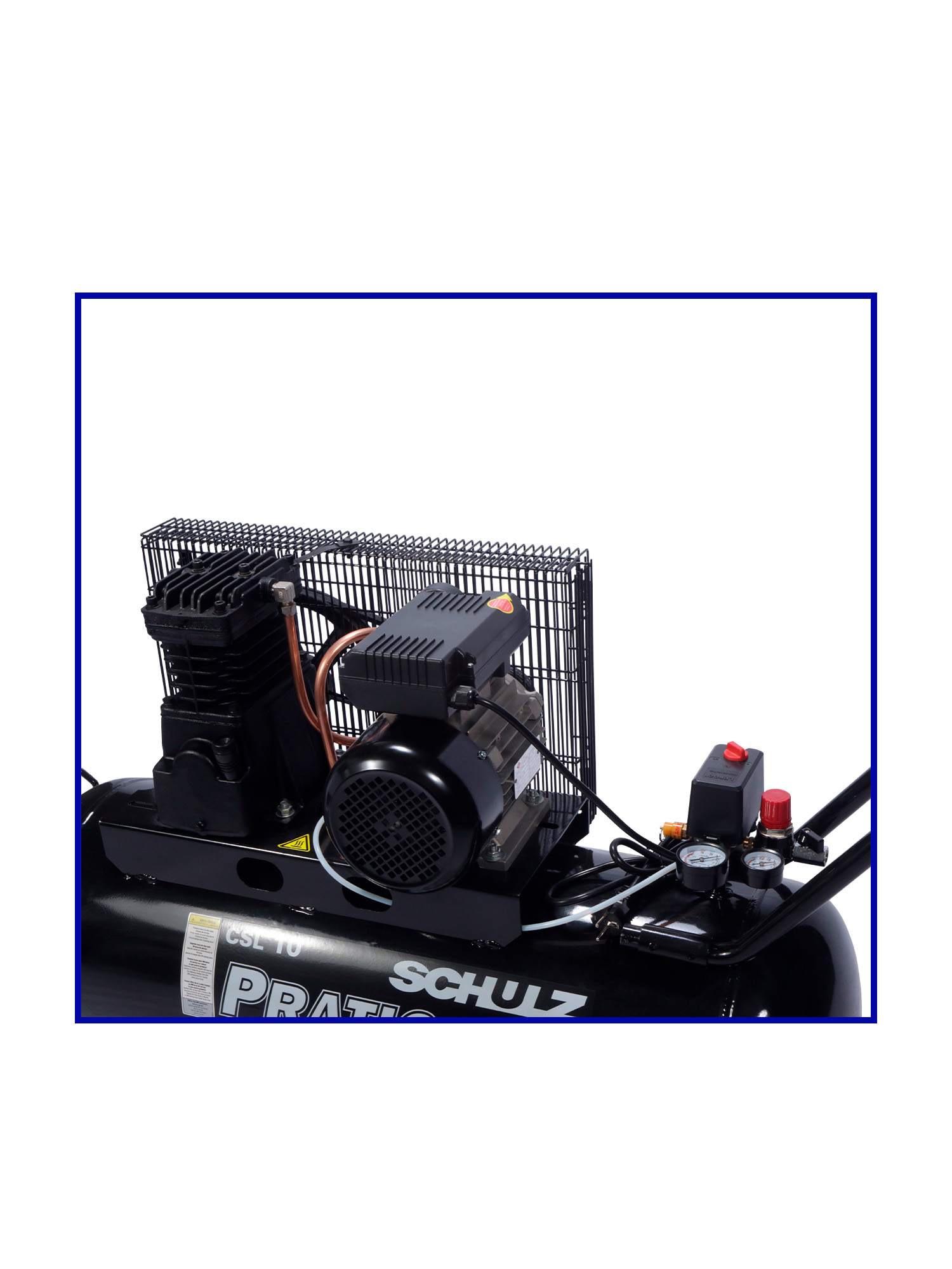 Compresor de aire Schulz Pratic CSL-10 2 HP 100 L 8,6 bar 10 CFM - imagen 2