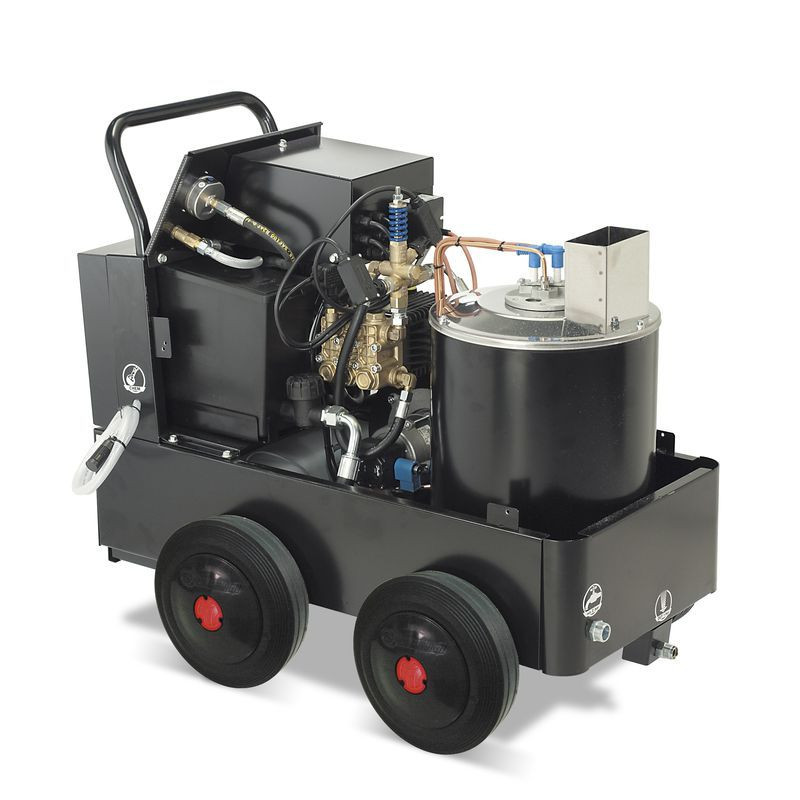Hidrolavadora agua caliente Powerwash Silver 120 bar 11 L/min capota inox (detalle)